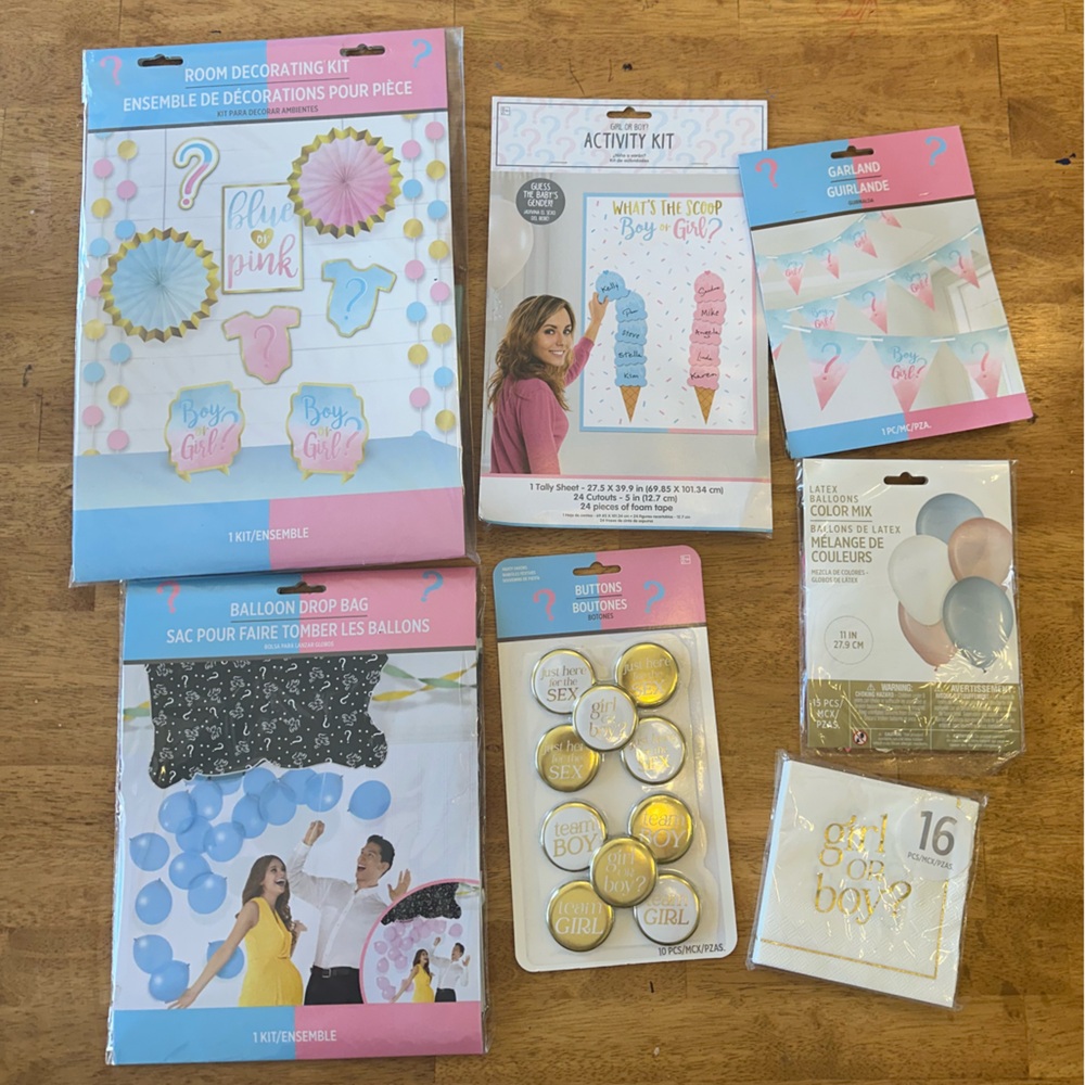 Gender Reveal Baby Shower Party Decorations